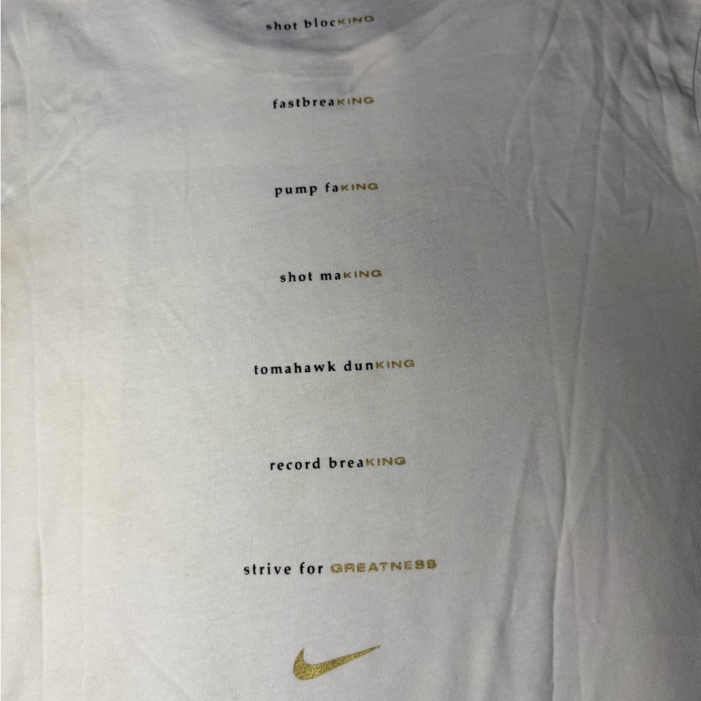 Mens Nike Lebron Greatness Graphic Gym Tee White - Picture 5 of 5